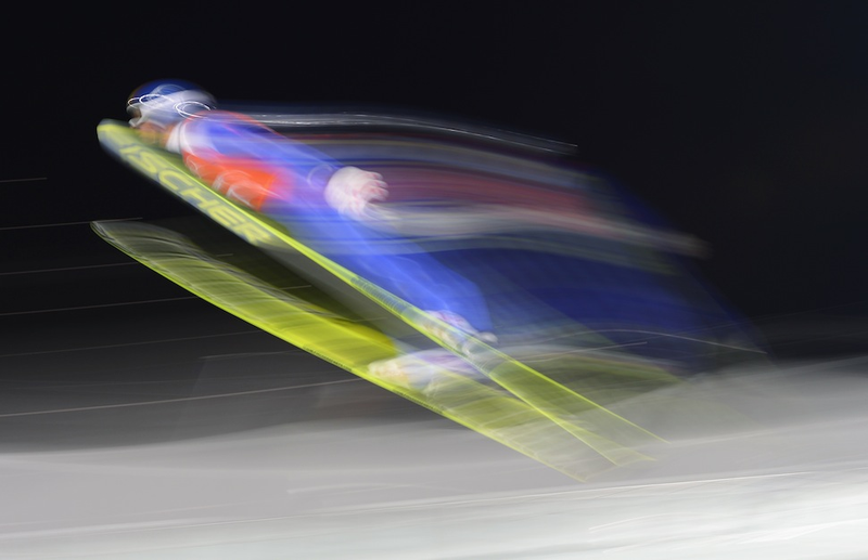 Illustration for article titled Olympic Ski Jumping Makes For Some Cool And Trippy Photos